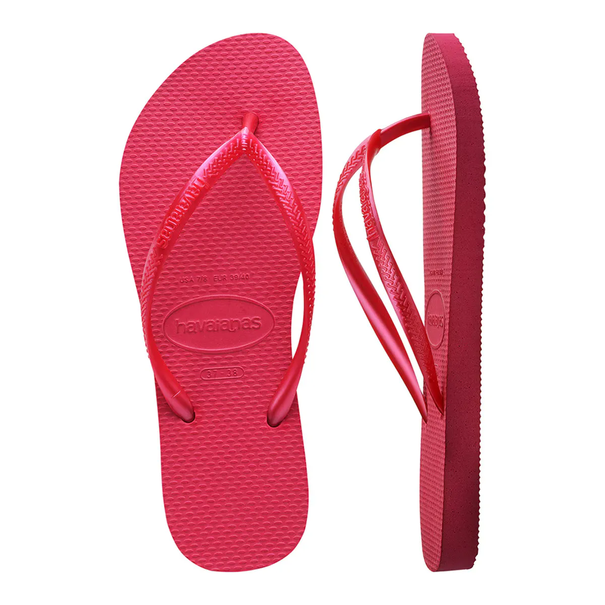 Женские тонкие шлепанцы Havaianas для ванны, темно-розовый — фото 3