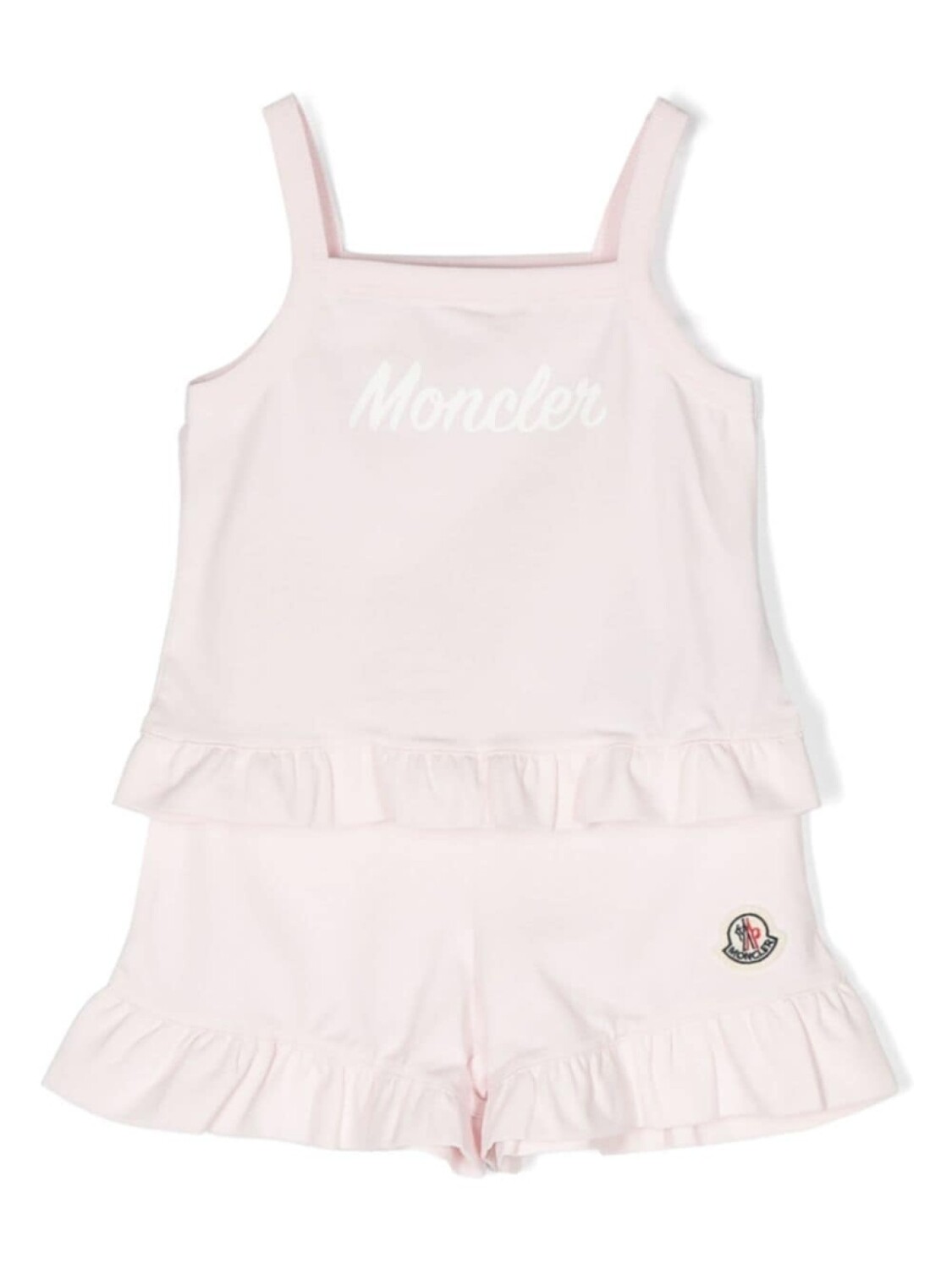 

Moncler Enfant комплект из топа и шортов с логотипом, розовый