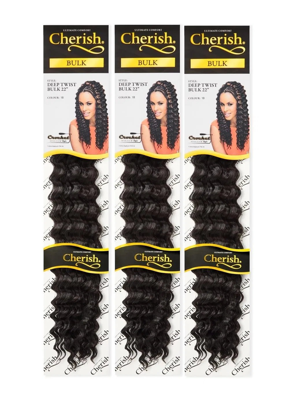 Синтетические волосы для плетения «Deep Twist Bulk» от Cherish Cherish