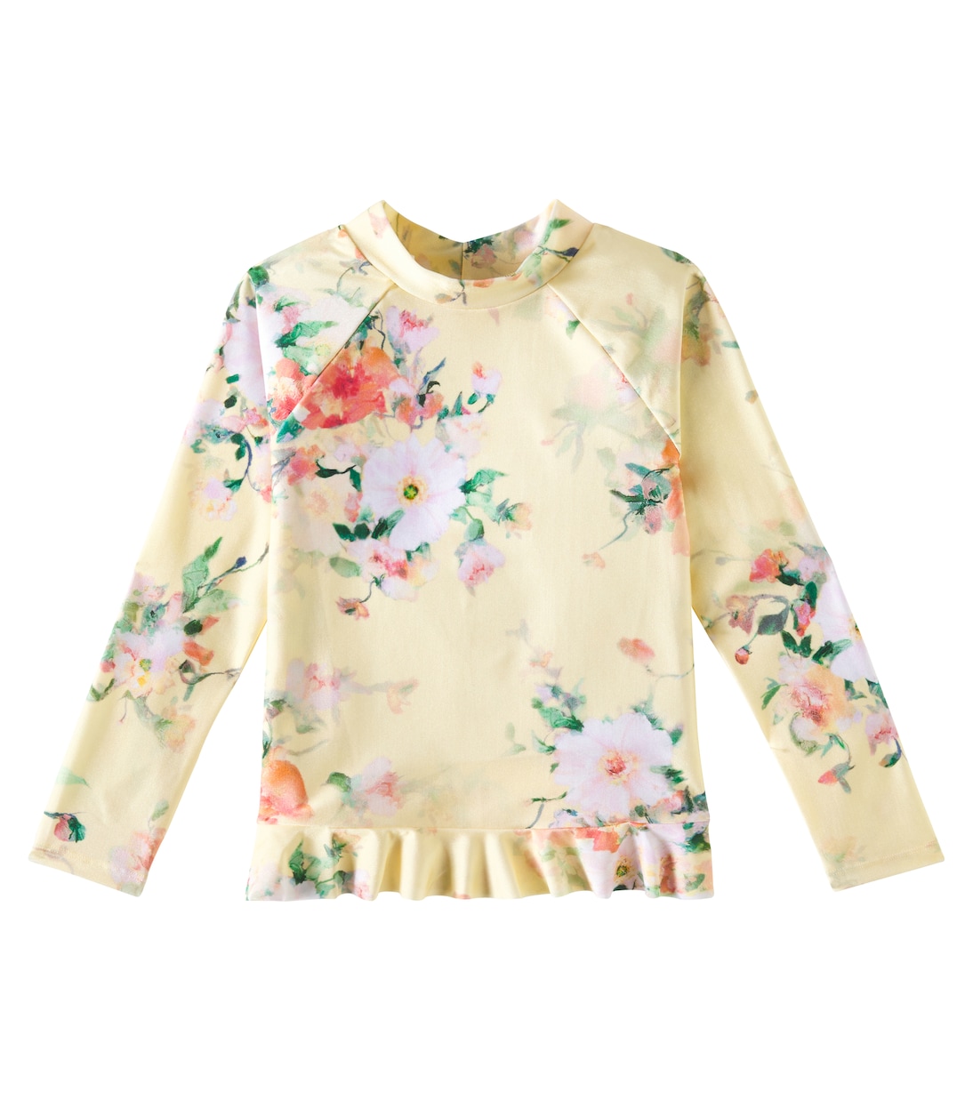 

Эверли цветной рашгард для плавания Zimmermann Kids, Yellow Watercolour Floral