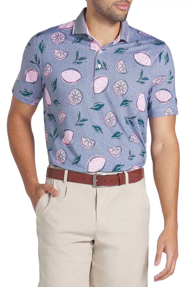 

Мужская рубашка-поло для гольфа розового лимонада PUMA x Arnold Palmer, цвет Deep Navy