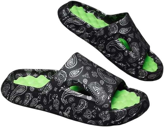 

Повседневные тапочки для мужчин и женщин, легкие массажные сандалии для спа, удобные стильные сандалии для пляжа на улице, весна и лето Hhhchpm, черный