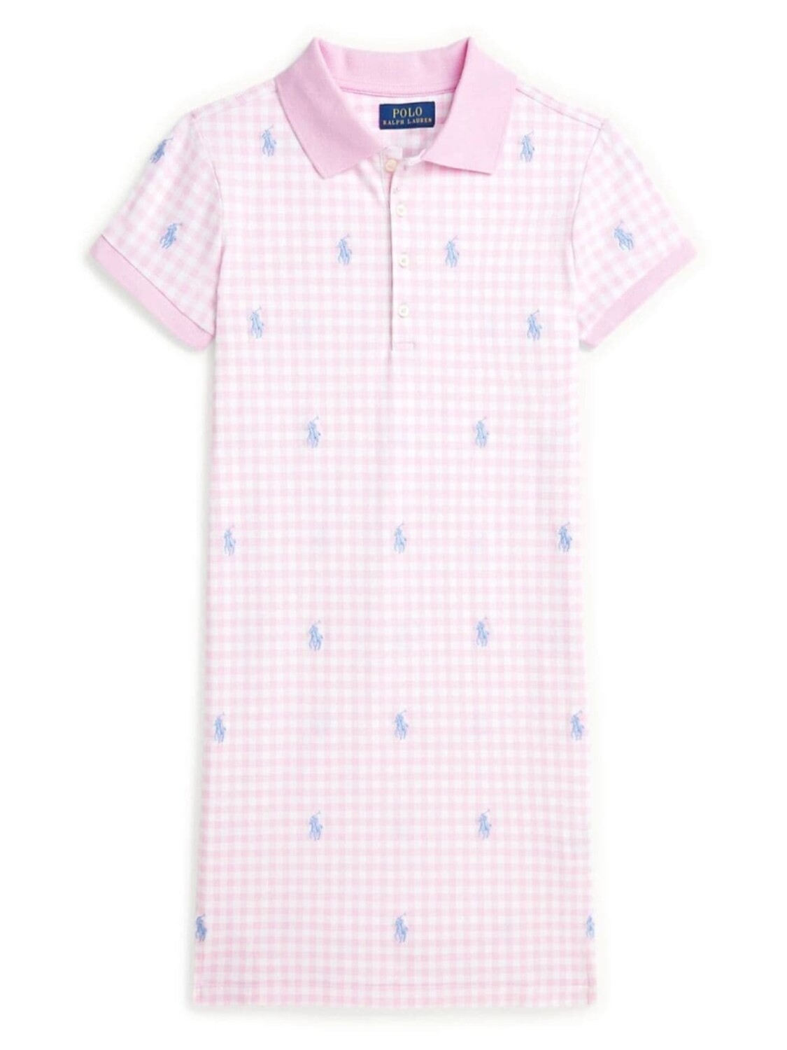 

Ralph Lauren Kids платье-поло с вышитым логотипом, розовый