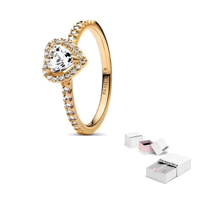 

Pandora Набор с синтетическим цирконием и кольцами из синтетического циркония для женщин gold