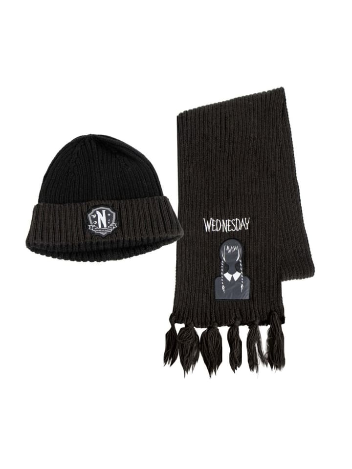 

Комплект шарфов Среда, 2 предмета, детский зимний, вязаный шарф, черный цвет COFI 1453