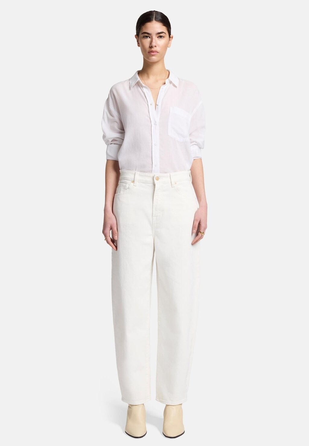 

Джинсы свободного кроя WIDE LEG 7 for all mankind, белый