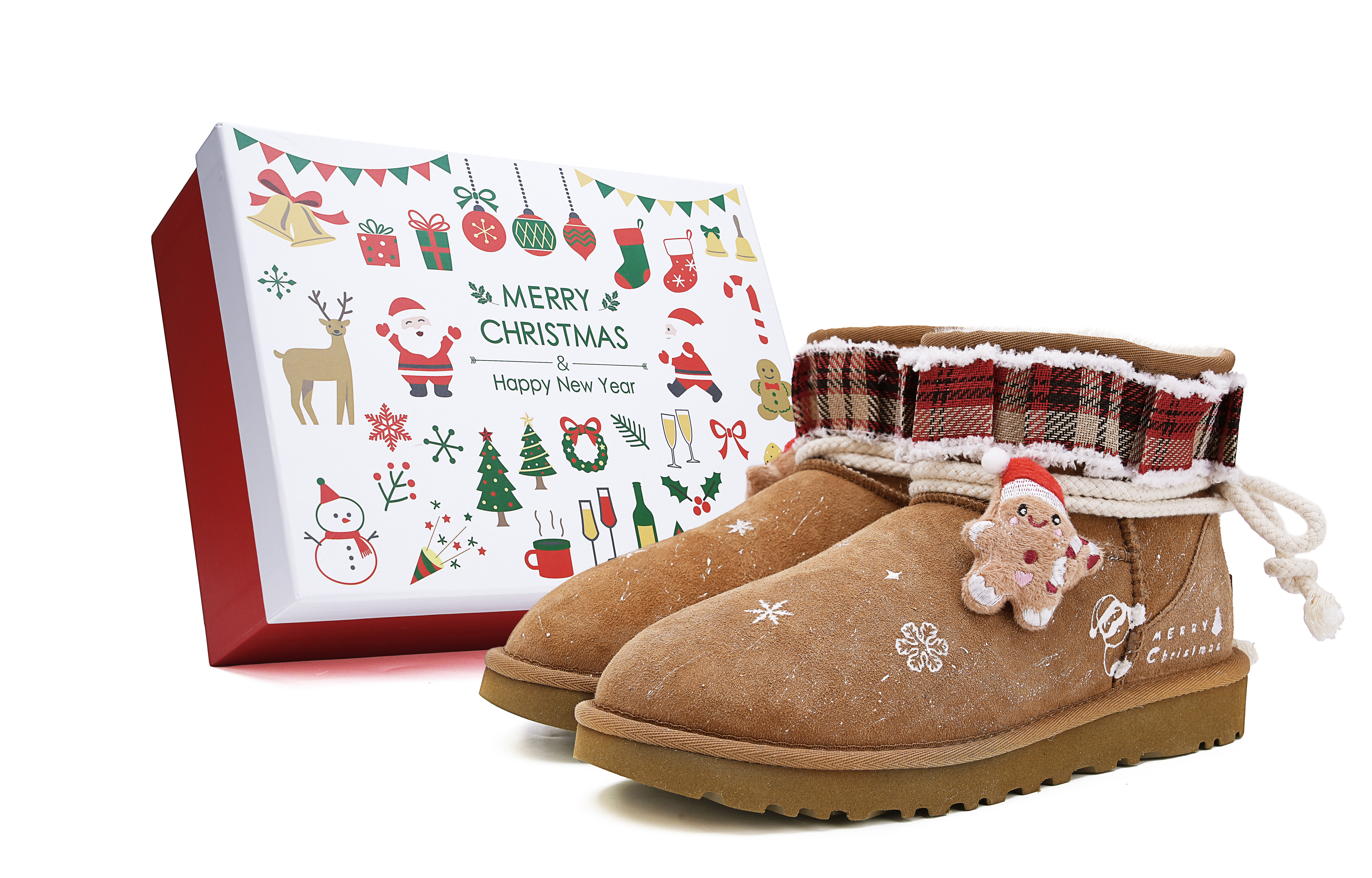 Угги Classic Mini II Boot UGG, каштановый/Звездный снег/box