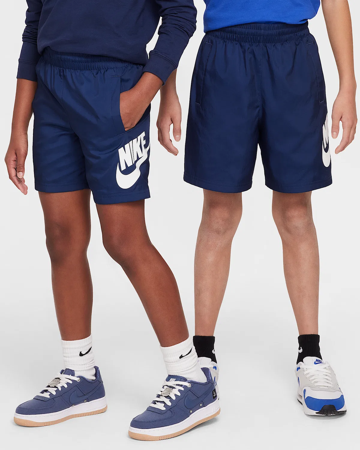 Детские шорты Nike Sportswear Club 6" Woven, Midnight Navy/White
