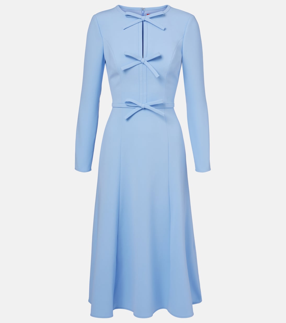 

Платье миди из крепа с бантом Carolina Herrera, Sky Blue