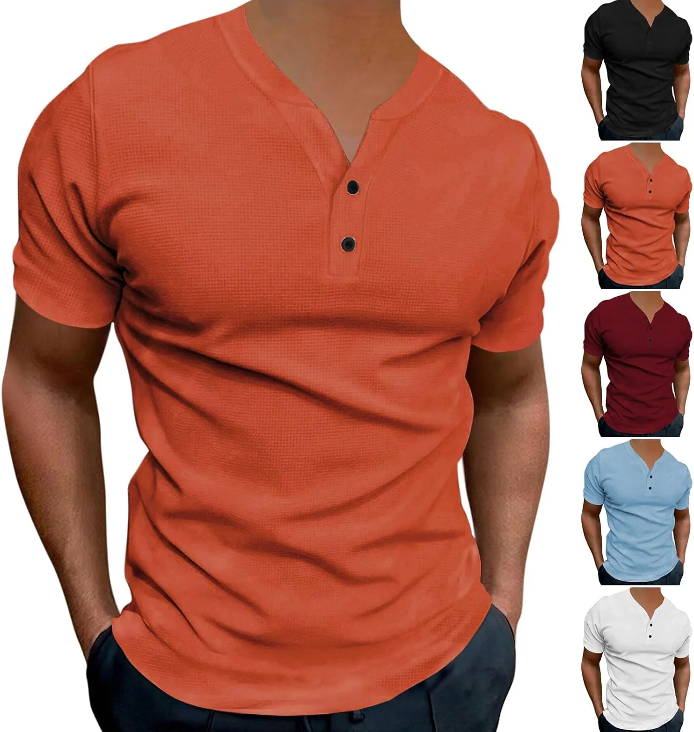 

Футболка-поло для мужчин Casual, короткий рукав, V-образный вырез, летняя, облегающая