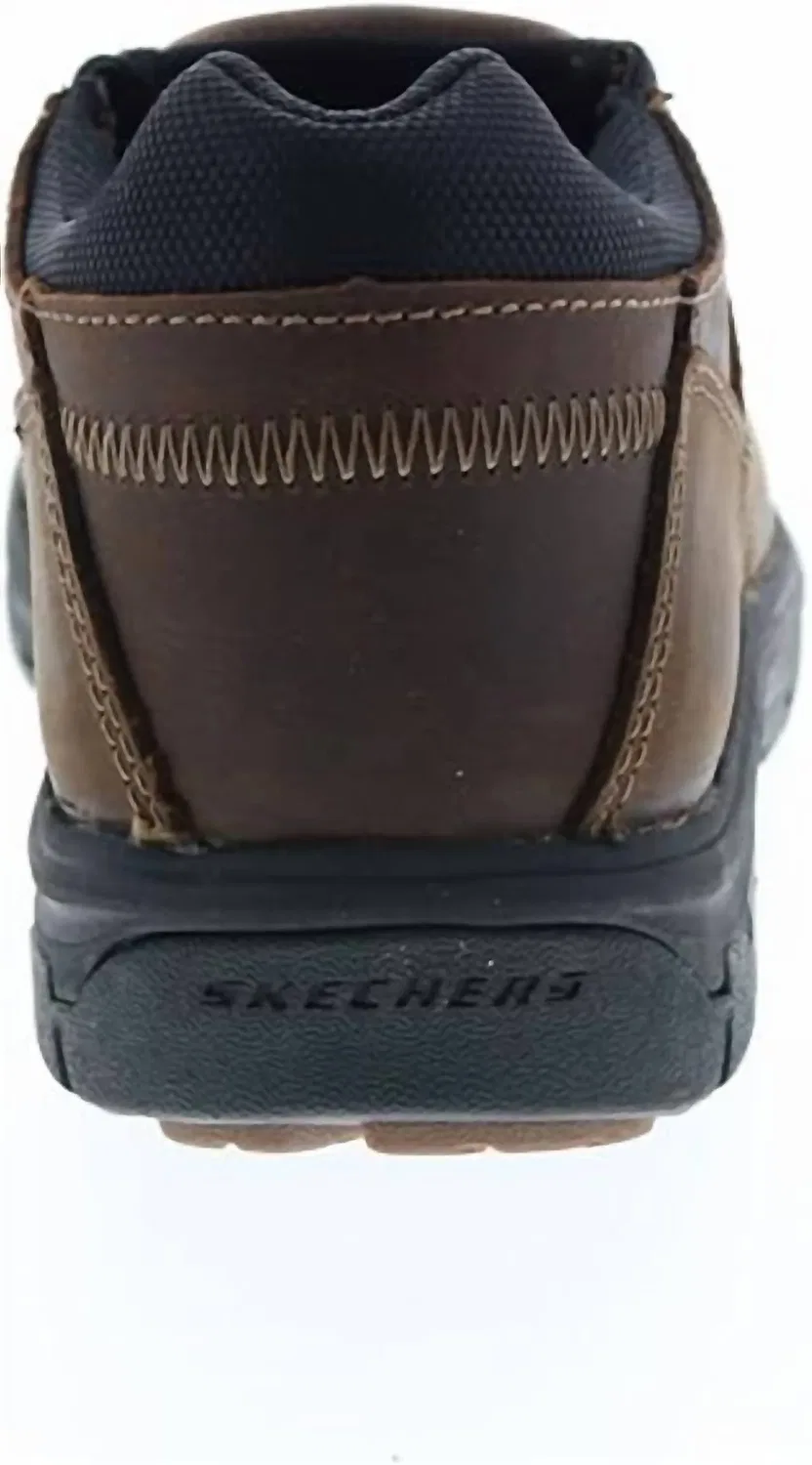 Skechers Мужские рабочие туфли Vicksburk Rubustle с композитным носком, темно-коричневого цвета — фото 3