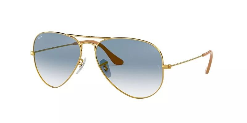 

Большие солнцезащитные очки Ray-Ban Aviator с металлическим градиентом, голубой