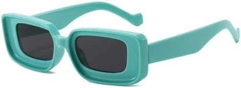 

Винтажные прямоугольные солнцезащитные очки конфетных цветов для женщин, модные очки с защитой от УФ-излучения UV400 для мужчин, трендовые панк-солнцезащитные очки MTZJH, Green Grey