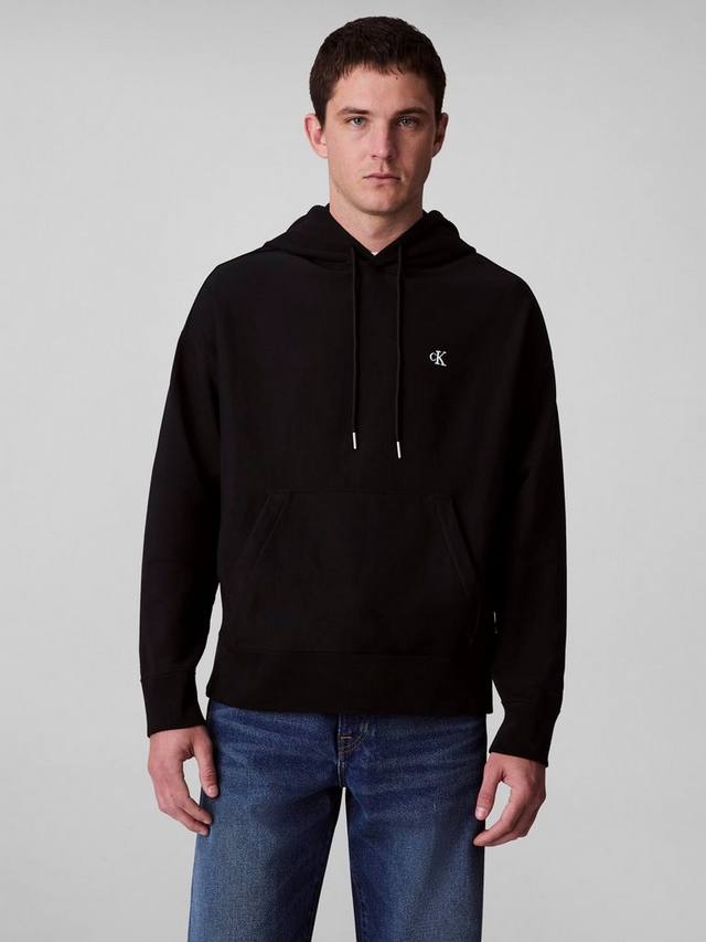 

Монограммат хлопковый худи Calvin Klein, Black