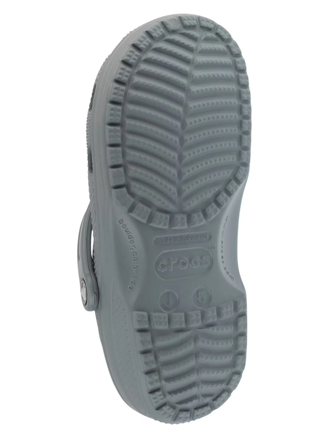 Детские сандалии Crocs Classic Clog Kids серого цвета — фото 3