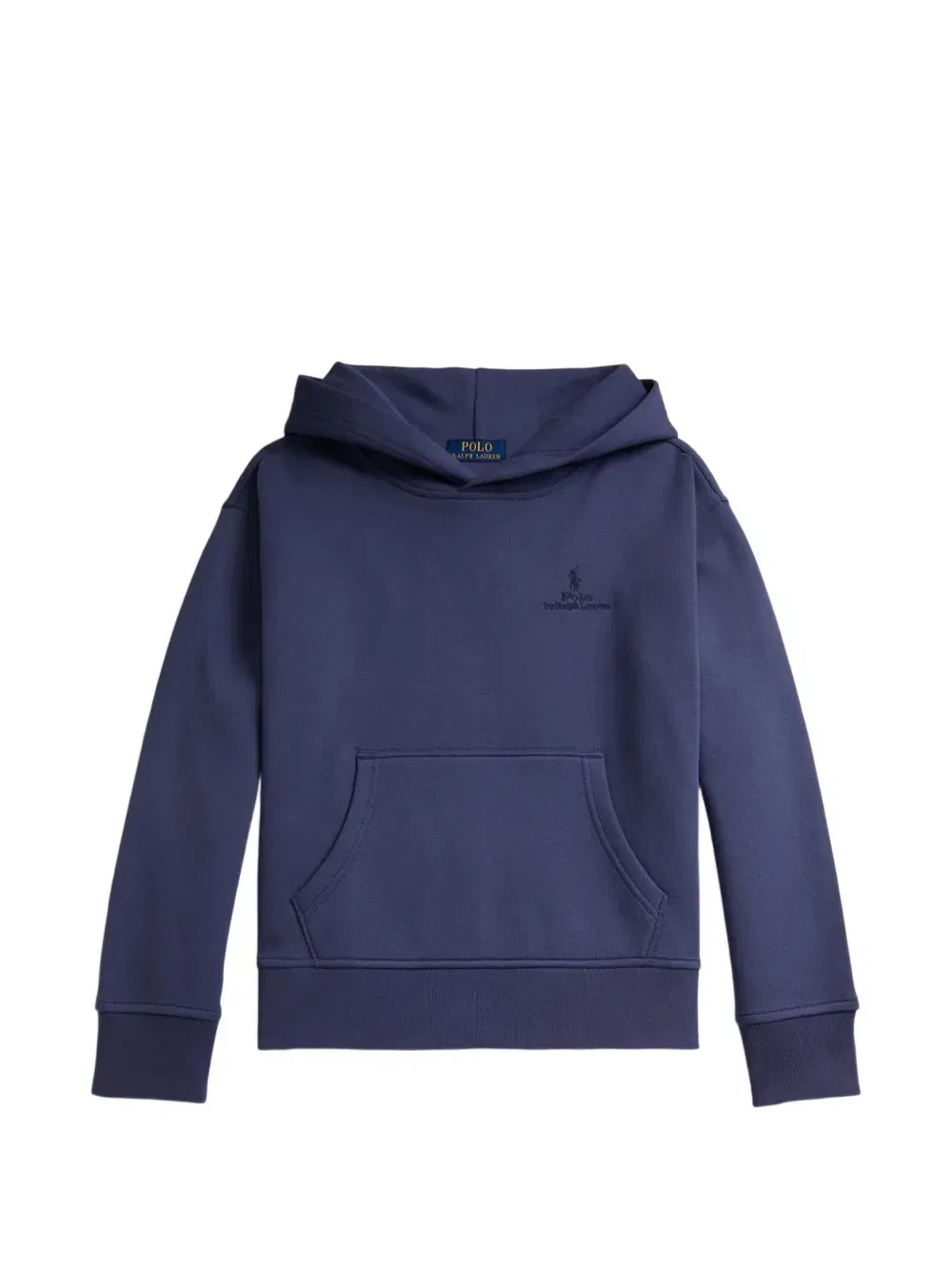 Флисовое худи с логотипом Polo Ralph Lauren Kids, синий