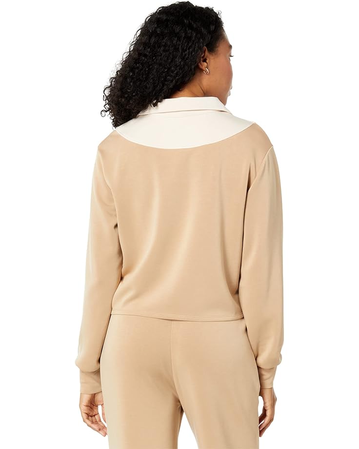 

Пуловер THRIVE SOCIETE Luxe 1/2 Zip Pullover, цвет Fawn/Crème Brulee