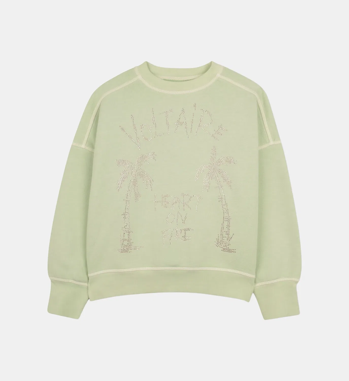 Толстовка с круглым вырезом Zadig&Voltaire Kids, зеленый — фото 2