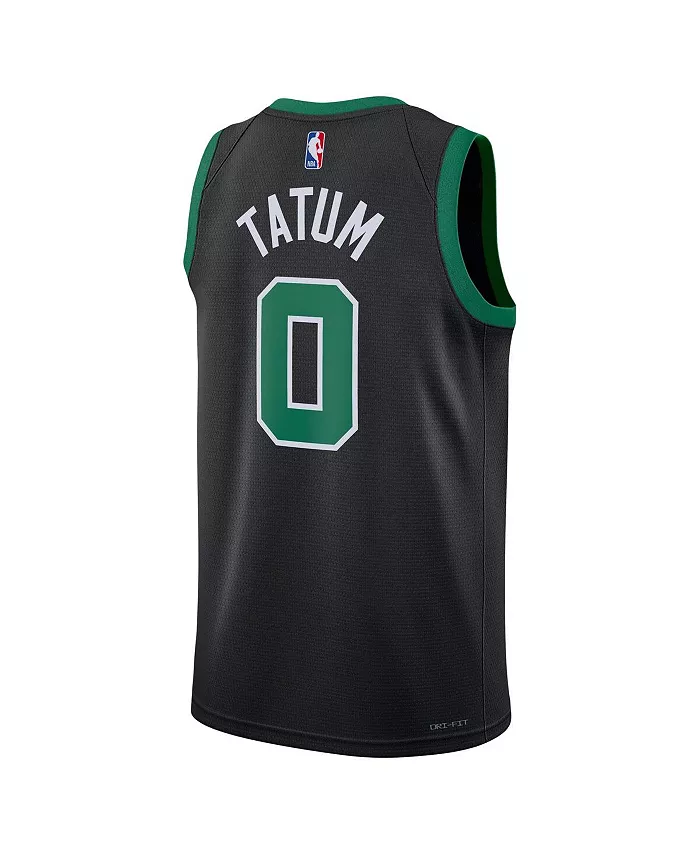 Мужская баскетбольная майка Jordan Jayson Tatum Boston Celtics Swingman Nike, черный — фото 3