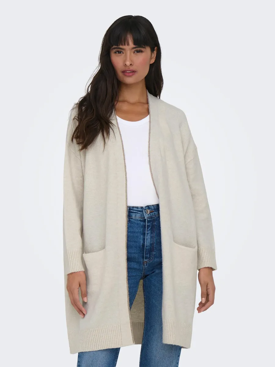 

Only кардиган "ONLGABRIEL LIFE L/S LONG CARDIGAN CC KNT", цвет Pumice Stone Detail:Melange/Placket Toasted Coconut