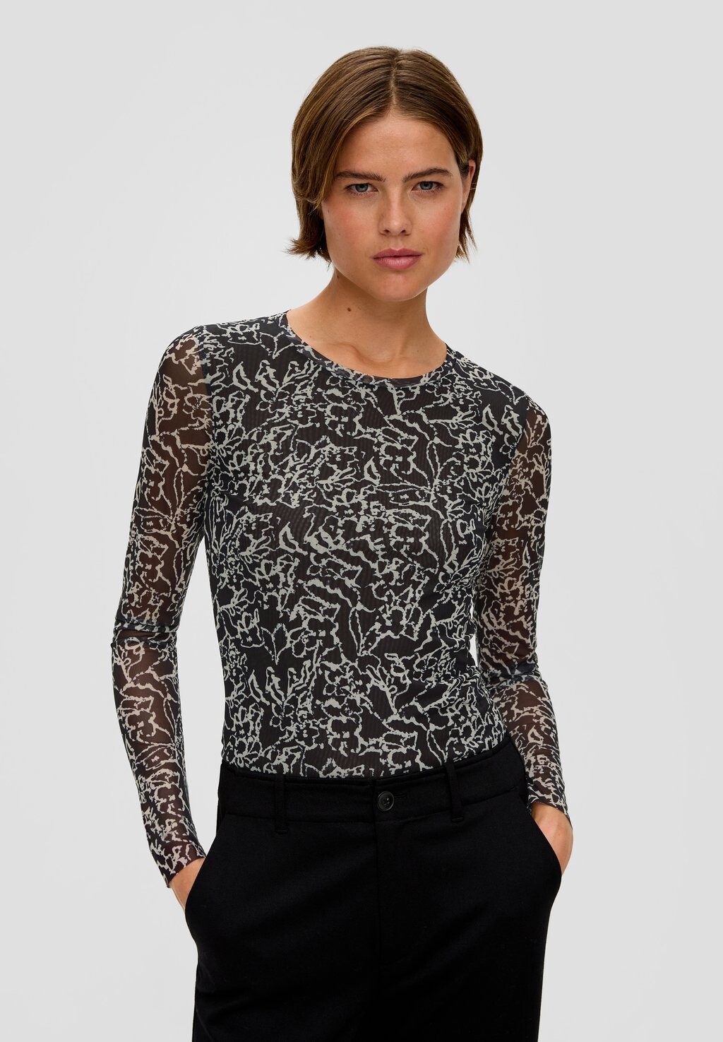 

Рубашка с длинным рукавом LONGSLEEVE s.Oliver, цвет schwarz
