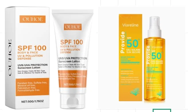 Набор из 2 солнцезащитных средств SPF 100 и SPF 50 Taimeimao