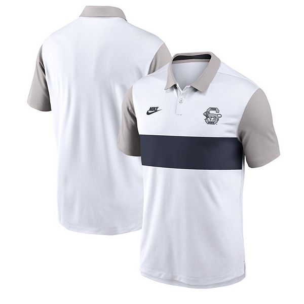

Мужская бело-серая футболка polo Penn State Nittany Lions Athletic Prep Legacy Logo Vapor Performance Nike
