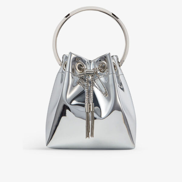 

Сумка через плечо Bon Bon из металлизированной ткани Jimmy Choo, серебряный
