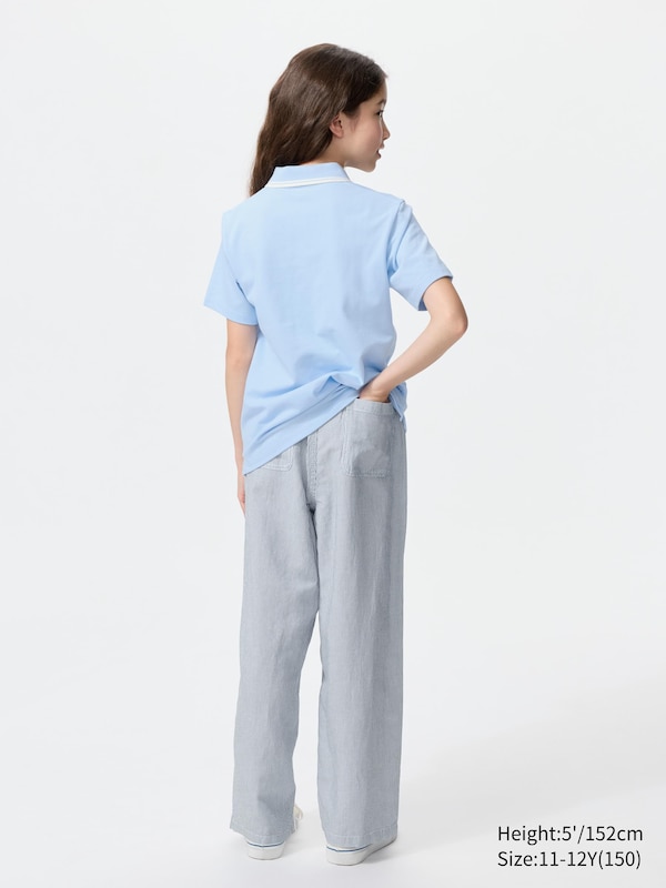 Широкие брюки из смеси льна Uniqlo, 65 blue — фото 3