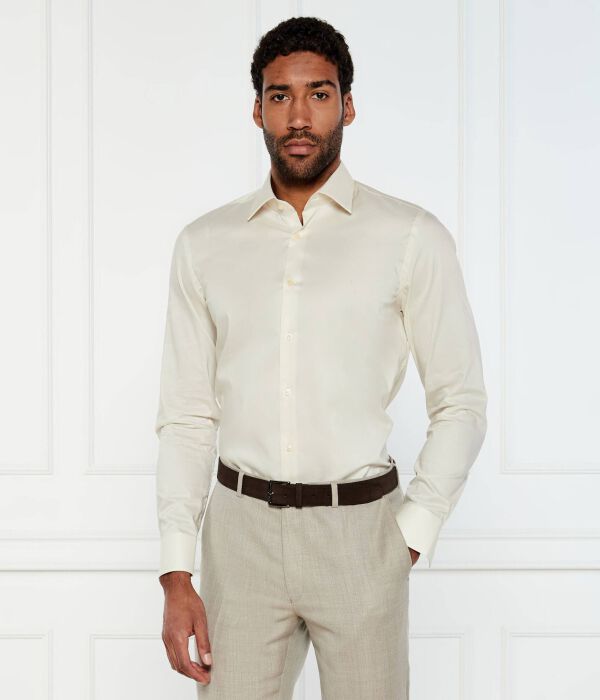 

Рубашка h-hank-kent-c3-214 Slim fit Boss, экрю