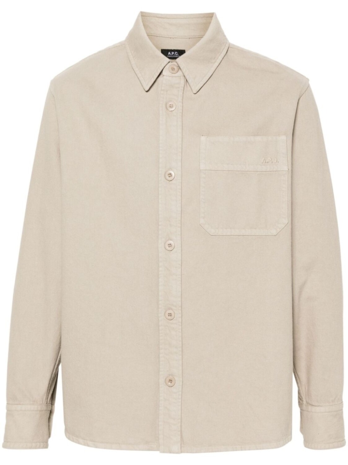 

A.P.C. рубашка Basile Brodée, нейтральный цвет