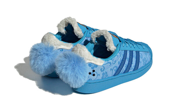 Кроссовки оригиналы суперзвезда x тающая грусть Adidas, голубой — фото 4