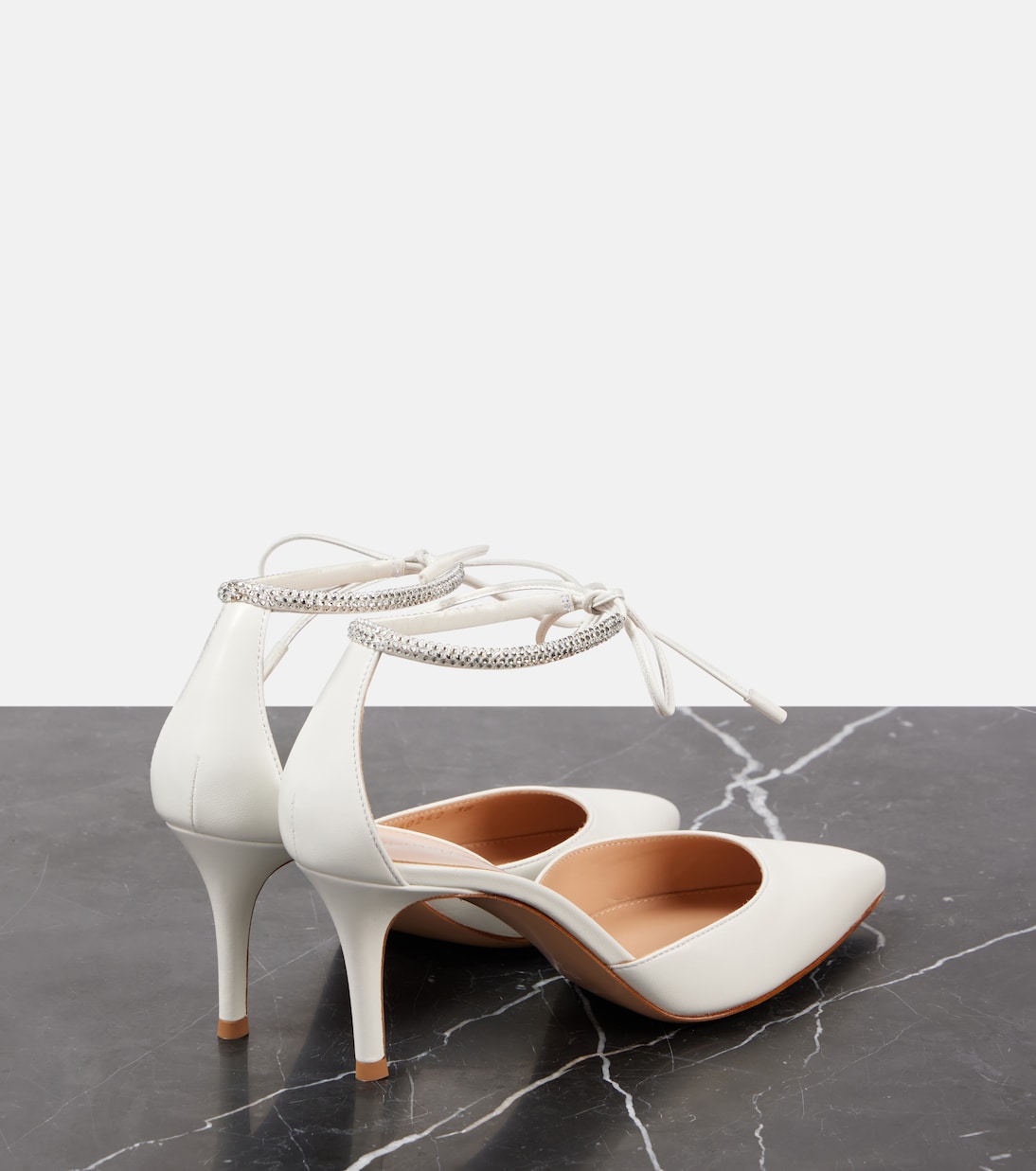 Свадебные туфли Montecarlo D'Orsay 70 из кожи Gianvito Rossi, White+White — фото 2