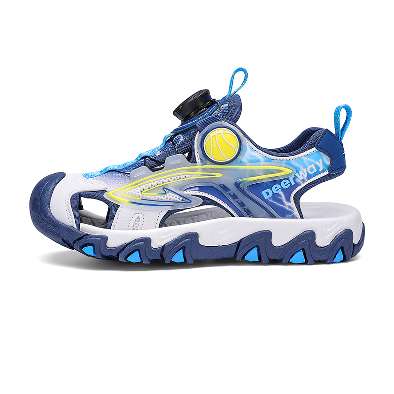 

Детские сандалии с низким верхом, противоскользящие, устойчивые к истиранию, дышащие, легкие, амортизирующие, детские DEERWAY, синий