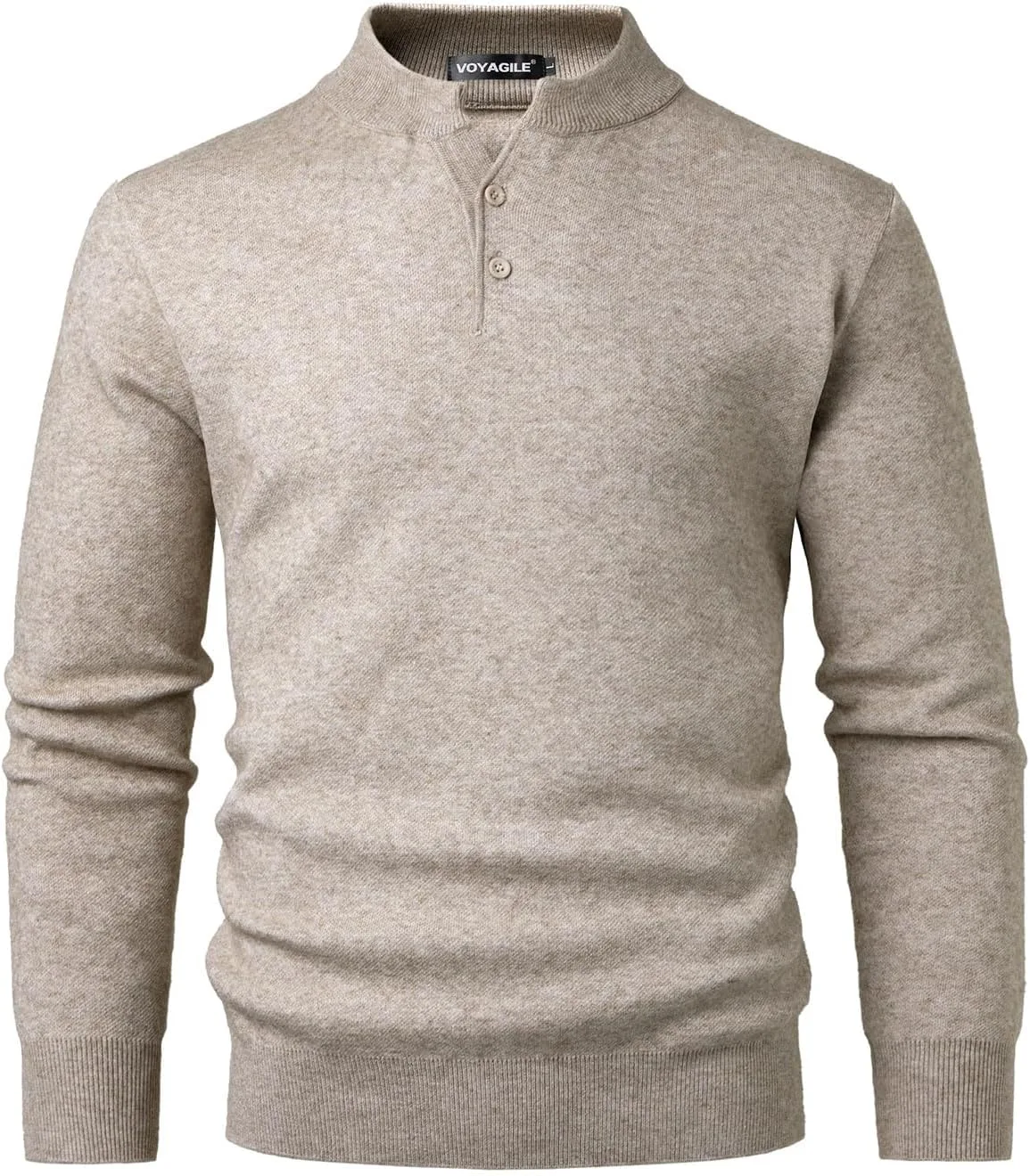 

Мужской пуловер хенли с четвертной застежкой Voyagile