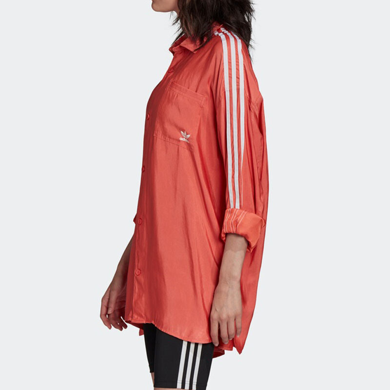 Рубашка женская алая Adidas Originals — фото 4