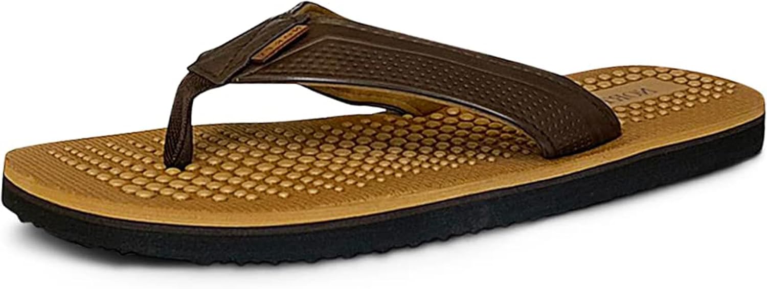 

Мужские шлепанцы NORTY Thong - Обувь для лета - Удобные сандалии - Мужские шлепанцы - Размер немного меньше обычного, коричневый