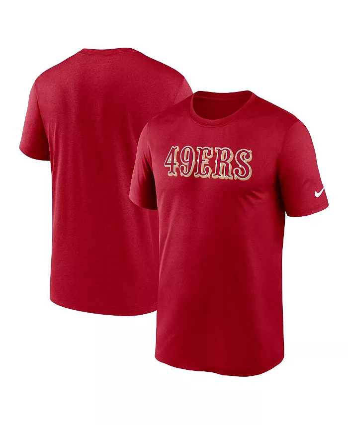 

Мужская футболка Scarlet San Francisco 49ers Primetime Legend Wordmark Performance Nike