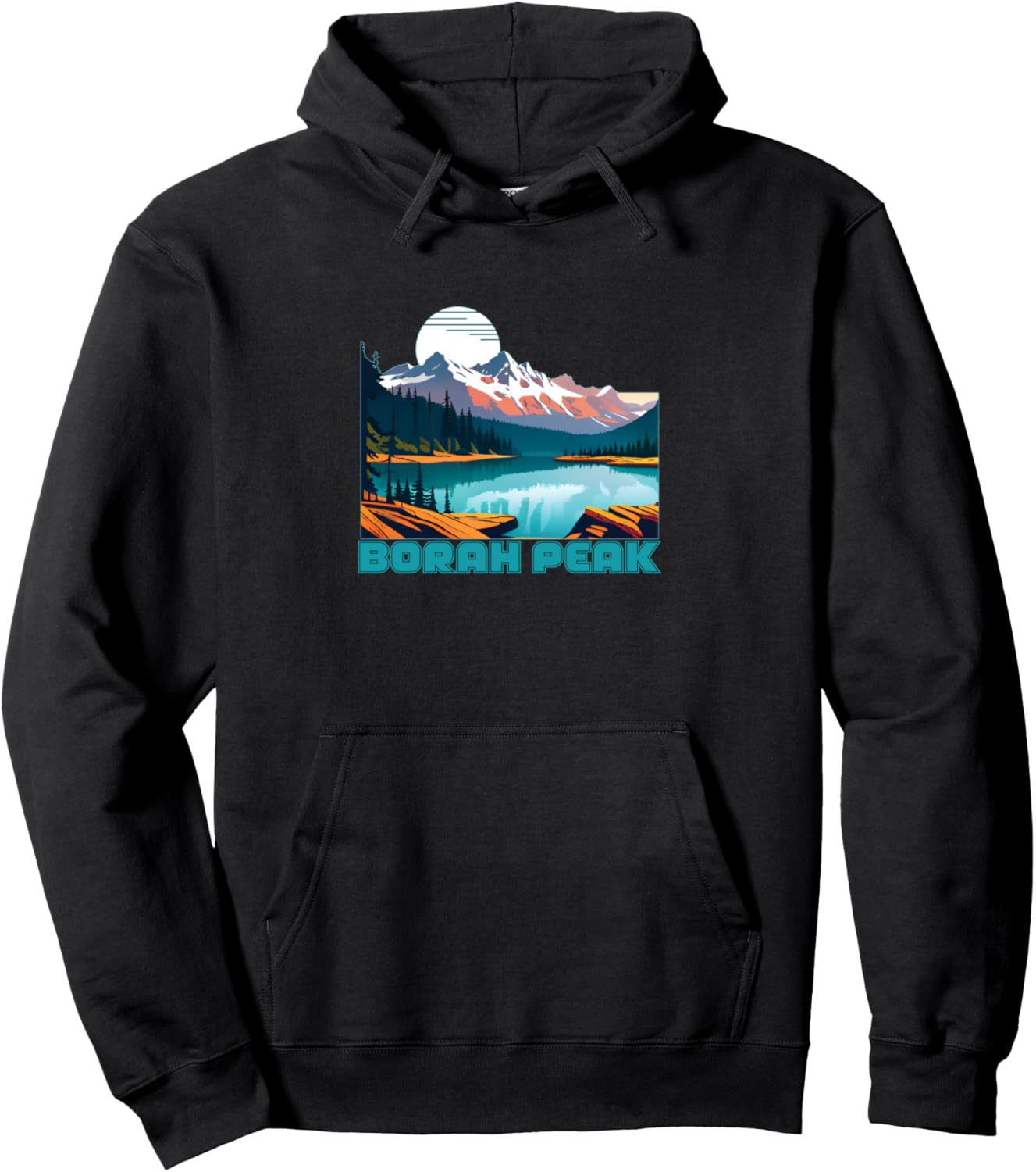 

Худи Borah Peak в стиле ретро-винтаж, худи Borah Peak Borah Peak Idaho Hiking Clothes Co., черный