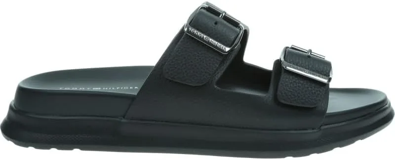 Мужские сандалии Tommy Hilfiger, модель с двойной диафрагмой D Density Hilfiger FM0FM05414, изготовлены из кожи, черный — фото 2