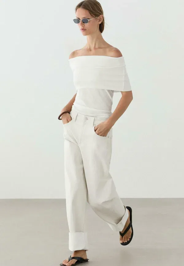 Футболка принтованная Massimo Dutti, белый — фото 3