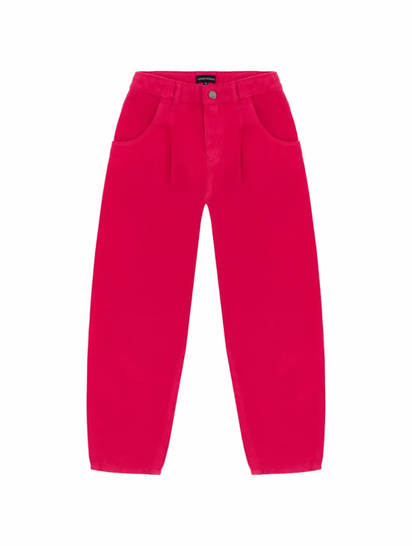 

Широкие джинсы с логотипом EMPORIO ARMANI, розовый