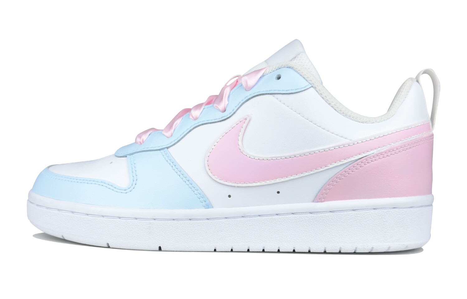 

Кроссовки Nike Court Borough Skateboarding Shoes Women's Low-top Pink/blue/white, розовый