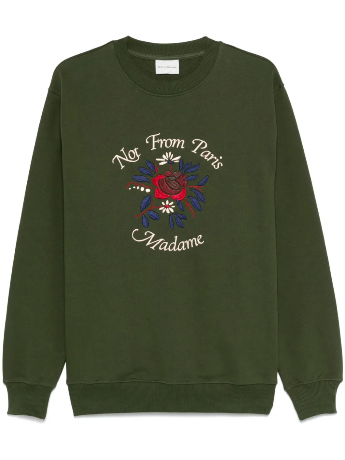 

Drôle De Monsieur толстовка Le Sweatshirt Slogan Fleurs, зеленый