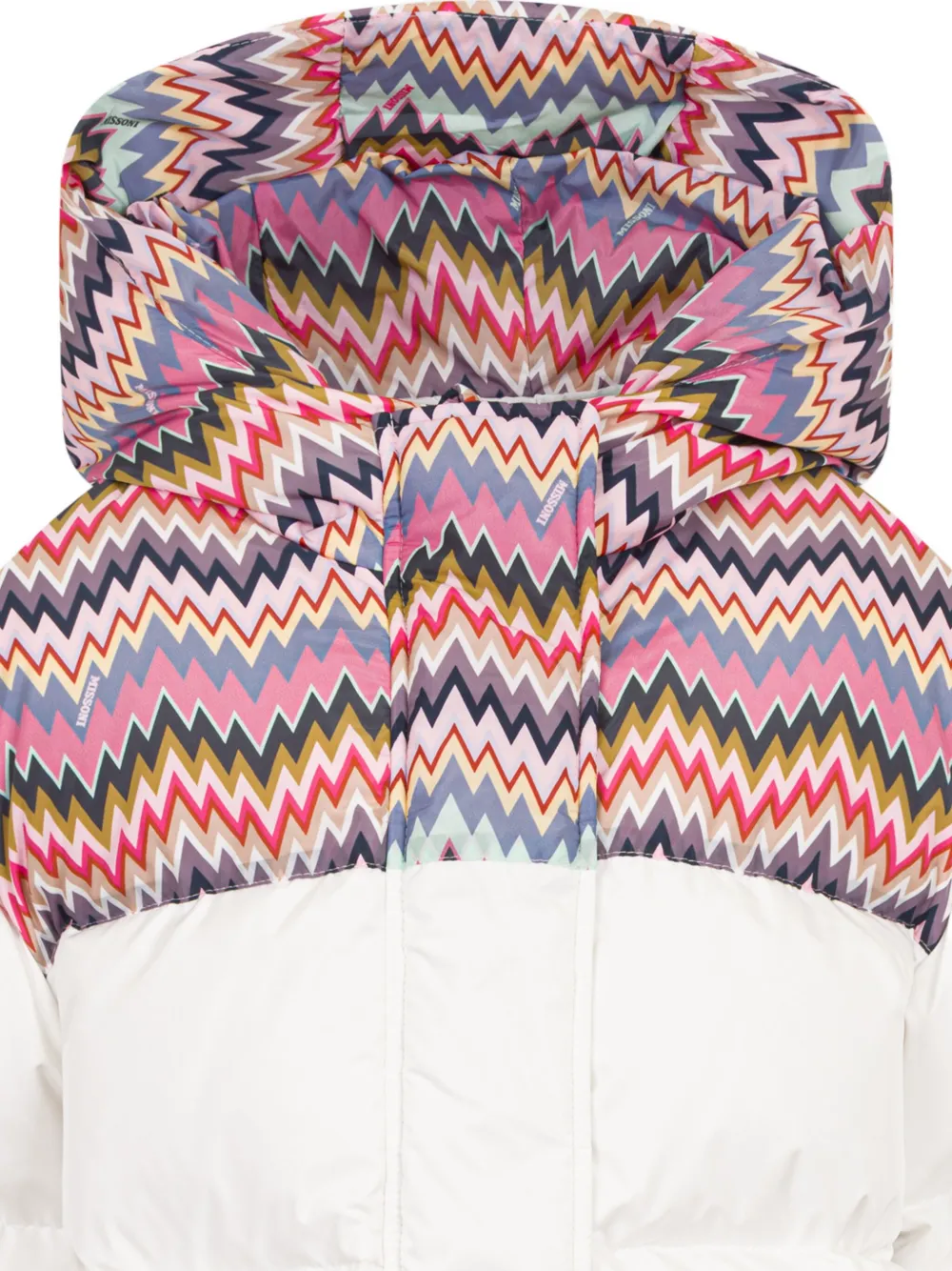 Куртка с капюшоном и зигзагообразным узором Missoni Kids, белый — фото 3