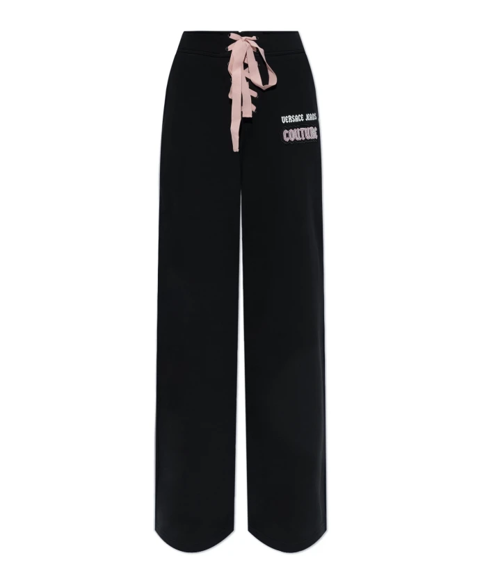 

Спортивные штаны с мерцающими аппликациями Versace Jeans Couture, черный