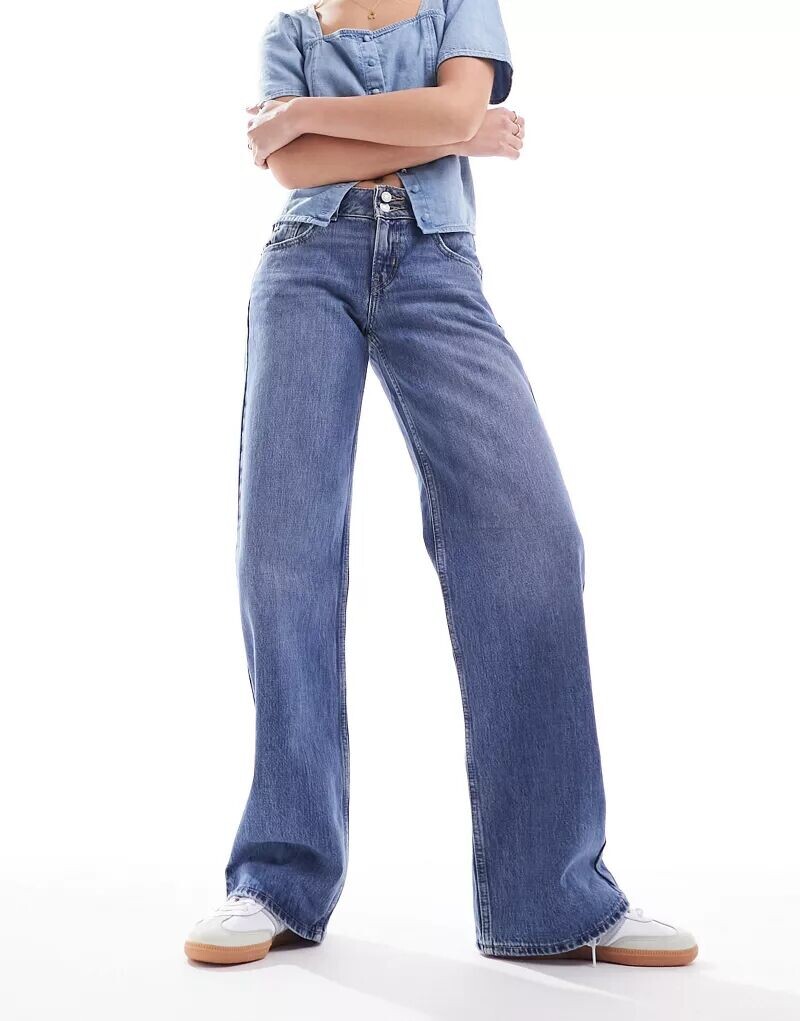

Голубые джинсы свободного кроя с низкой посадкой Levi's Superlow