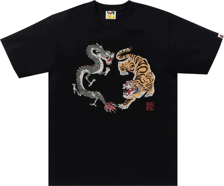 

Футболка BAPE Japan Culture Tiger And Dragon 'Black', черный