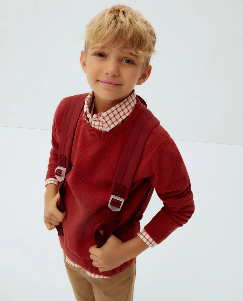 

Базовый однотонный свитер для мальчика Kids El Corte Inglés, бордовый