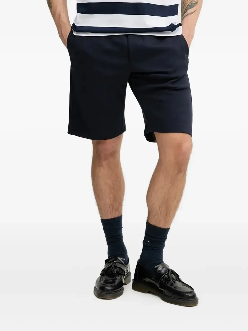 

Ребристые шорты с логотипом Paul & Shark, синий